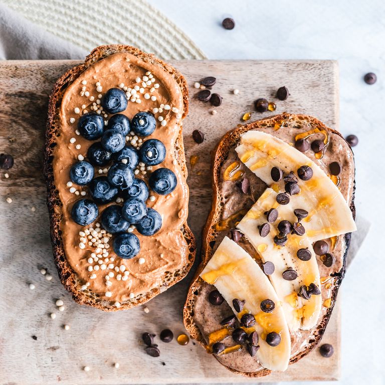 nut-butter-toast-with-blueberries-banana-puffed-royalty-free-image-1585757942